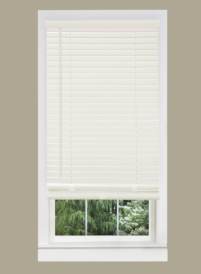 Classic Touch Cordless 1" Light Filtering Vinyl Mini Blind, 38" Wide x 64" Long, Alabaster